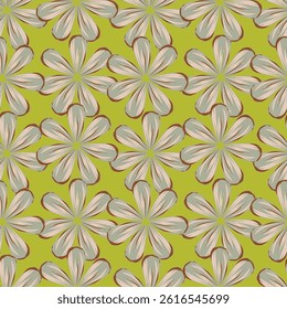 textile design with abstract flower pattern