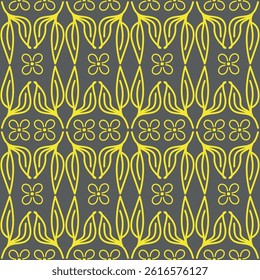 textile design with abstract flower pattern