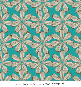 textile design with abstract flower pattern