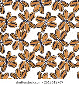 textile design with abstract flower pattern