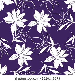 textile design with abstract flower pattern