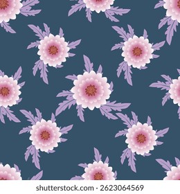textile design with abstract flower pattern