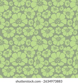 textile design with abstract flower pattern