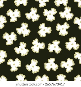 textile design with abstract flower pattern