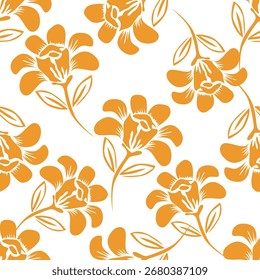 design têxtil com padrão de flor abstrato