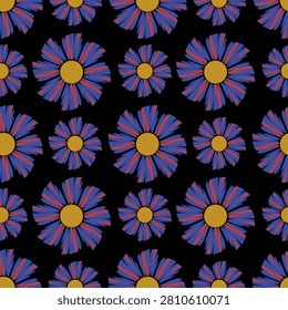 textile design with abstract flower pattern