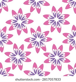 textile design with abstract flower pattern