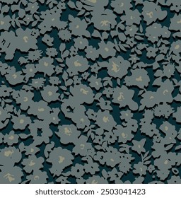 textile design with abstract flowers pattern image