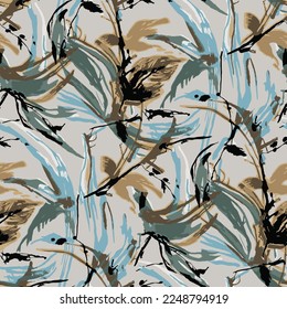 textile design with abstract illustration