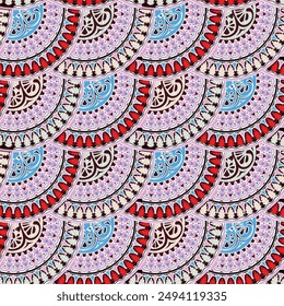 Textile design, abstract pattern of small flowers and leaves in pastel colors, seamless throughout, fabric packaging, spring season