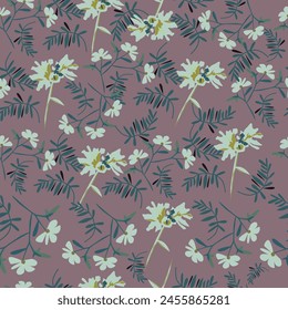 arte de diseño textil, flores abstractas hojas efecto patrón botánico todo el tiempo repite colores tierra sin fisuras, tela envoltura de impresión, primavera verano
