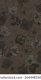 Diseño textil con hermosa Imagen de patrón de flores abstractas