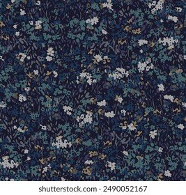 textile design with beautiful abstract flowers pattern image