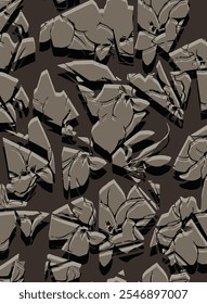 textile design with beautiful abstract flowers pattern image