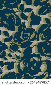 textile design with beautiful abstract flowers pattern image