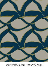 Diseño textil con hermoso patrón de línea abstracta