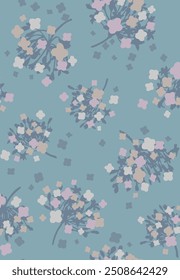 textile design with beautiful decorative flowers pattern image