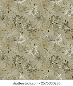 textile design with beautiful decorative flowers  pattern image