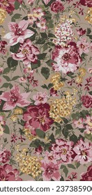 diseño textil con hermosa imagen de patrón de flores