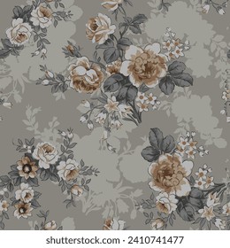 Textildesign mit schönem Blumenmuster-Bild