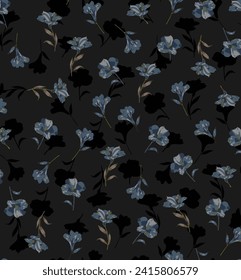 textile design with beautiful flowers pattern image