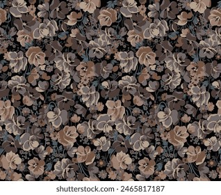 textile design with beautiful flowers pattern image