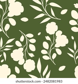 textile design with beautiful flowers pattern image