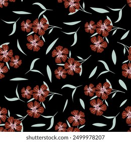 textile design with beautiful flowers pattern image