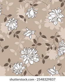 textile design with beautiful flowers pattern image