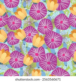 textile design with beautiful flowers pattern image