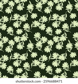 textile design with beautiful flowers pattern image