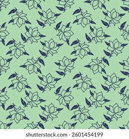 textile design with beautiful flowers pattern image