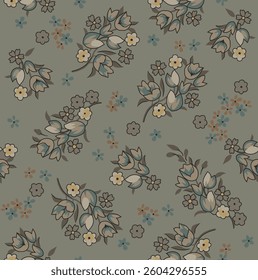 textile design with beautiful flowers pattern image