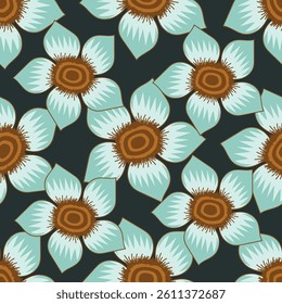 textile design with beautiful flowers pattern image