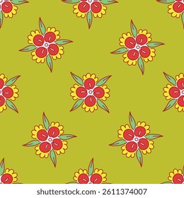 textile design with beautiful flowers pattern image