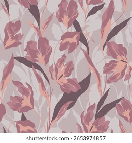 textile design with beautiful flowers pattern image