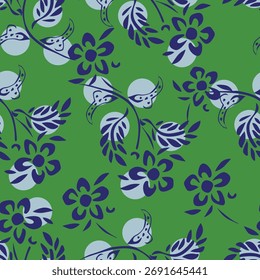 Diseño textil con hermosas flores patrón Imagen
