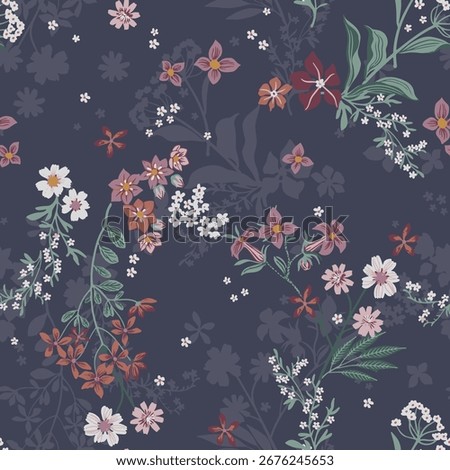 textile design design with beautiful flowers pattern image