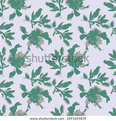 textile design with beautiful flowers pattern image
