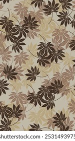 textile design with beautiful foliage pattern image