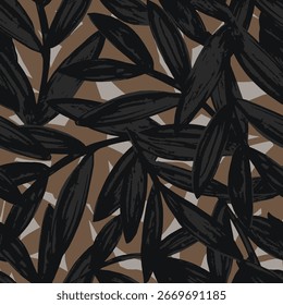 textile design with beautiful foliage pattern image