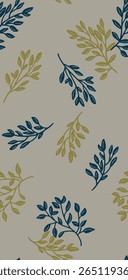 textile design with beautiful silhouette foliage pattern image