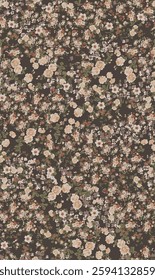 textile design with beautiful small abstract floral pattern image