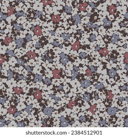 diseño textil con hermosa imagen de patrón de flores pequeñas