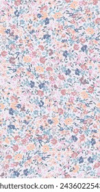 textile design with beautiful small flowers pattern image