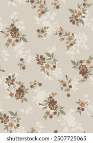 textile design with beautiful small flowers pattern image