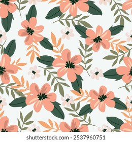 textile design with beautiful small flowers pattern
