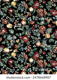 diseño textil fondo negro