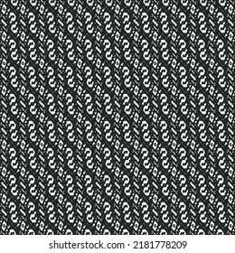 A Textile Design In Black And White, Composed Of Several Signs Arranged Alternately. Wool Blanket Texture. Abstract Vector.