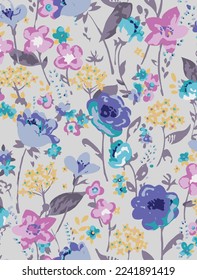 diseño textil con imagen de patrón de flor abstracto lindo
